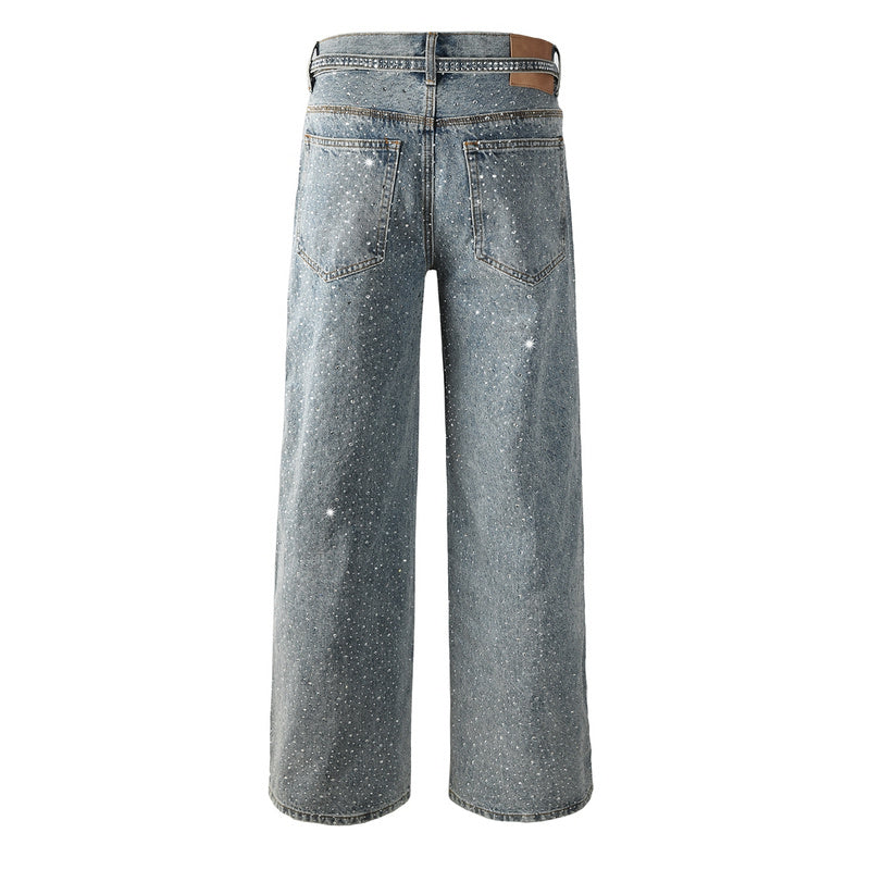 Purple Brand Crystal Diamond Jeans #9129