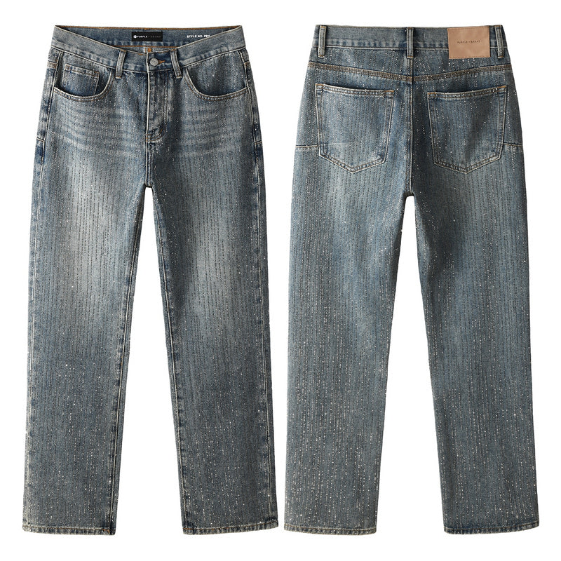 Purple Brand Crystal Diamond Jeans #9140