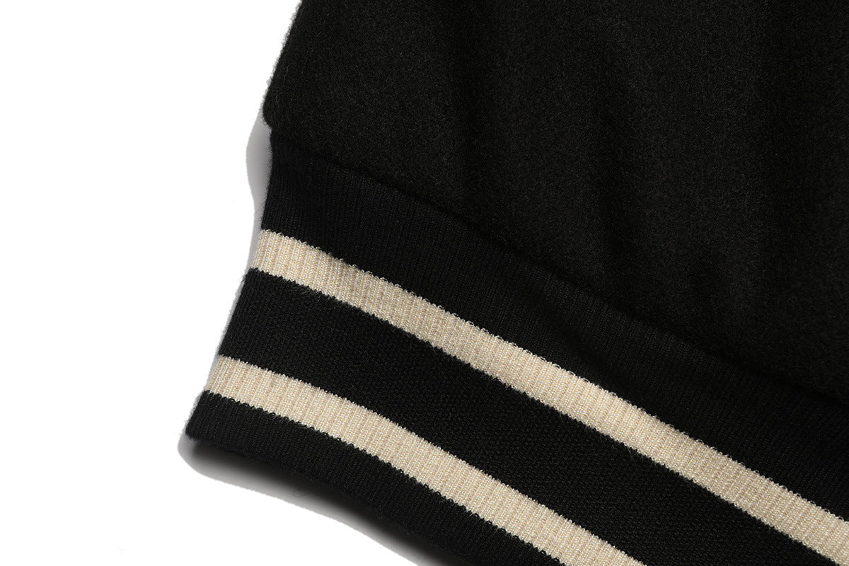Godspeed Mens F.T.D Wool Varsity Jacket Black/blue