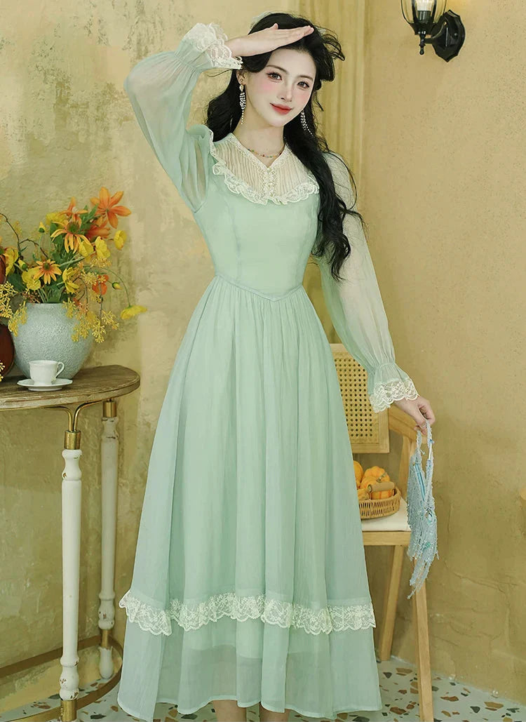 Honey & Lime Meadow Vintage-Inspired Princesscore Dress