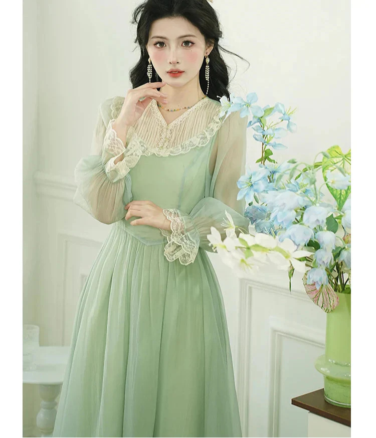 Honey & Lime Meadow Vintage-Inspired Princesscore Dress