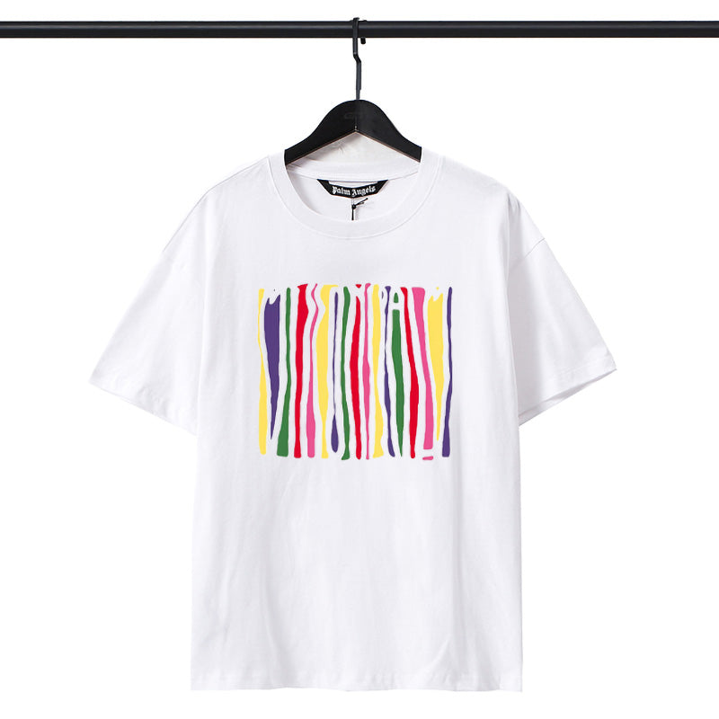 Palm Angel Melted Logo Heat Press Short Sleeve T-Shirt