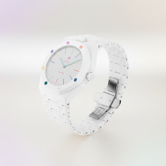 Royal Pop Strap — Pearl White | Bioceramic Band for Swatch × AP Royal Pop